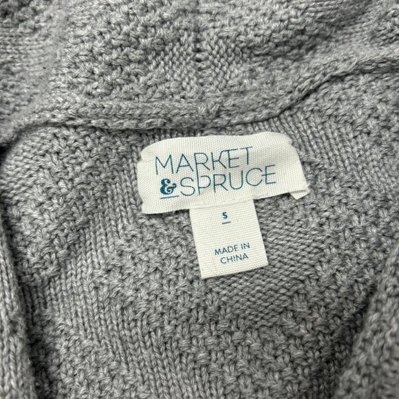 Market & Spruce Gray Knit Cardigan with pockets - Picture 5 of 10